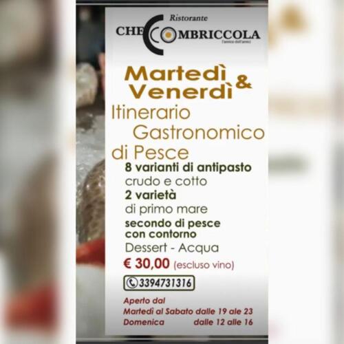 ITINERARIO GASTRONOMICO DI PESCE